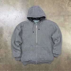 Vintage Elkmont Y2K Quilted Zip Hoodie Jacket XL Tall Workwear